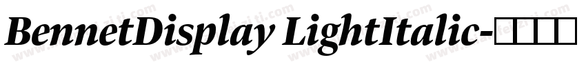 BennetDisplay LightItalic字体转换